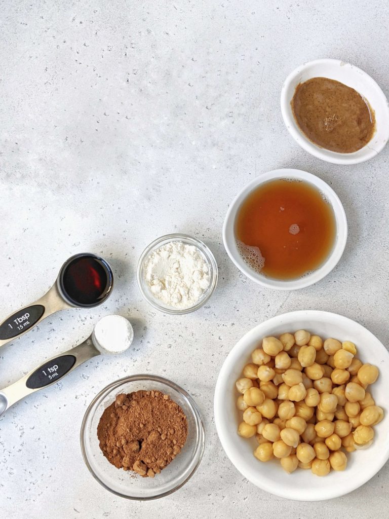 Delicious soft flourless Chocolate Chickpea Cookies made with garbanzo beans, cocoa powder and coconut flour - no normal flour! These healthy chickpea cookies are gluten free, sugar free, dairy free and Vegan with no sugar, chocolate, peanut butter or eggs!