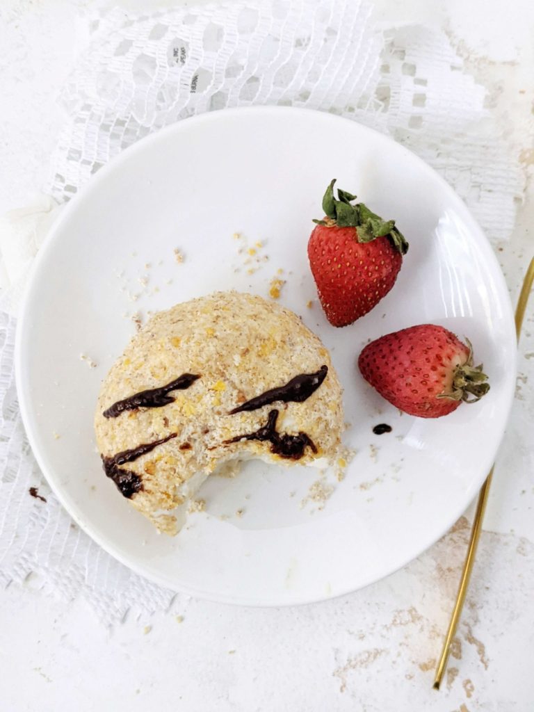 An easy Protein Fried Ice Cream with cornflakes and protein powder coating for a homemade twist on the Mexican dessert. This healthy no fry fried ice cream is creamy and crunchy and sure to satisfy the cravings!