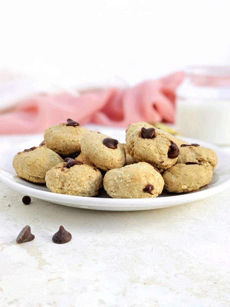 Cute but loaded Cookie Crisp Protein Cereal for a protein packed homemade breakfast cereal alternative. Mini protein cookies cereal is made with protein powder and oat flour, and has a Keto and vegan option too.