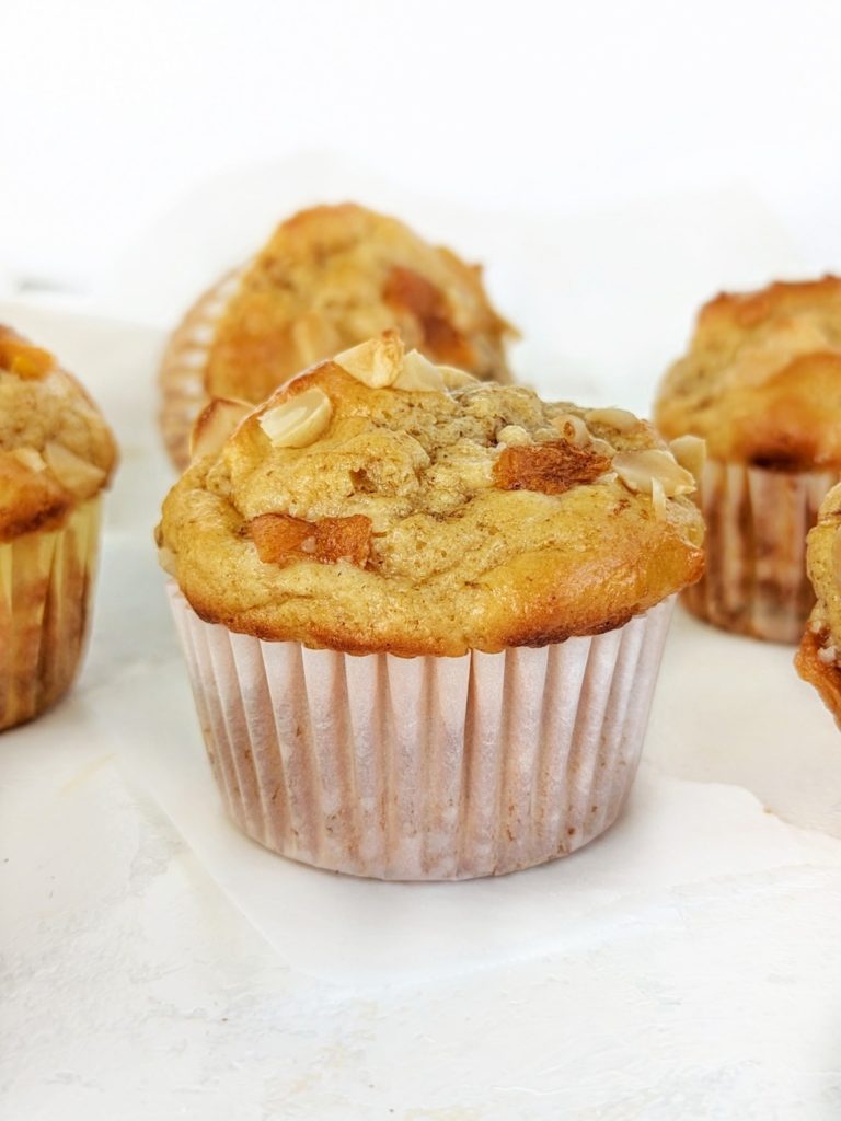 Sweet, spiced Persimmon Protein Muffins turns the fresh fruit into a delicious breakfast or brunch treat! Healthy persimmon muffins use protein powder for sugar, and have no butter or oil added.