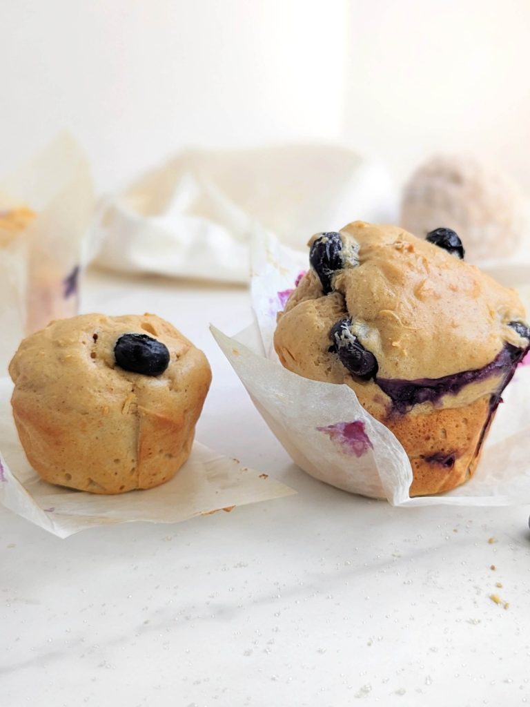 Single Serve Blueberry Protein Muffin is so massive, it will redefine your life! A healthy blueberry muffin for one with no added sugar and very little fat!