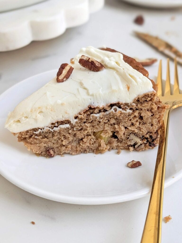 High protein and Healthy Hummingbird Cake recipe combines tropical flavors with a nutritious twist! An easy, low calorie, low fat, low sugar yet delicious humming bird cake in every slice.