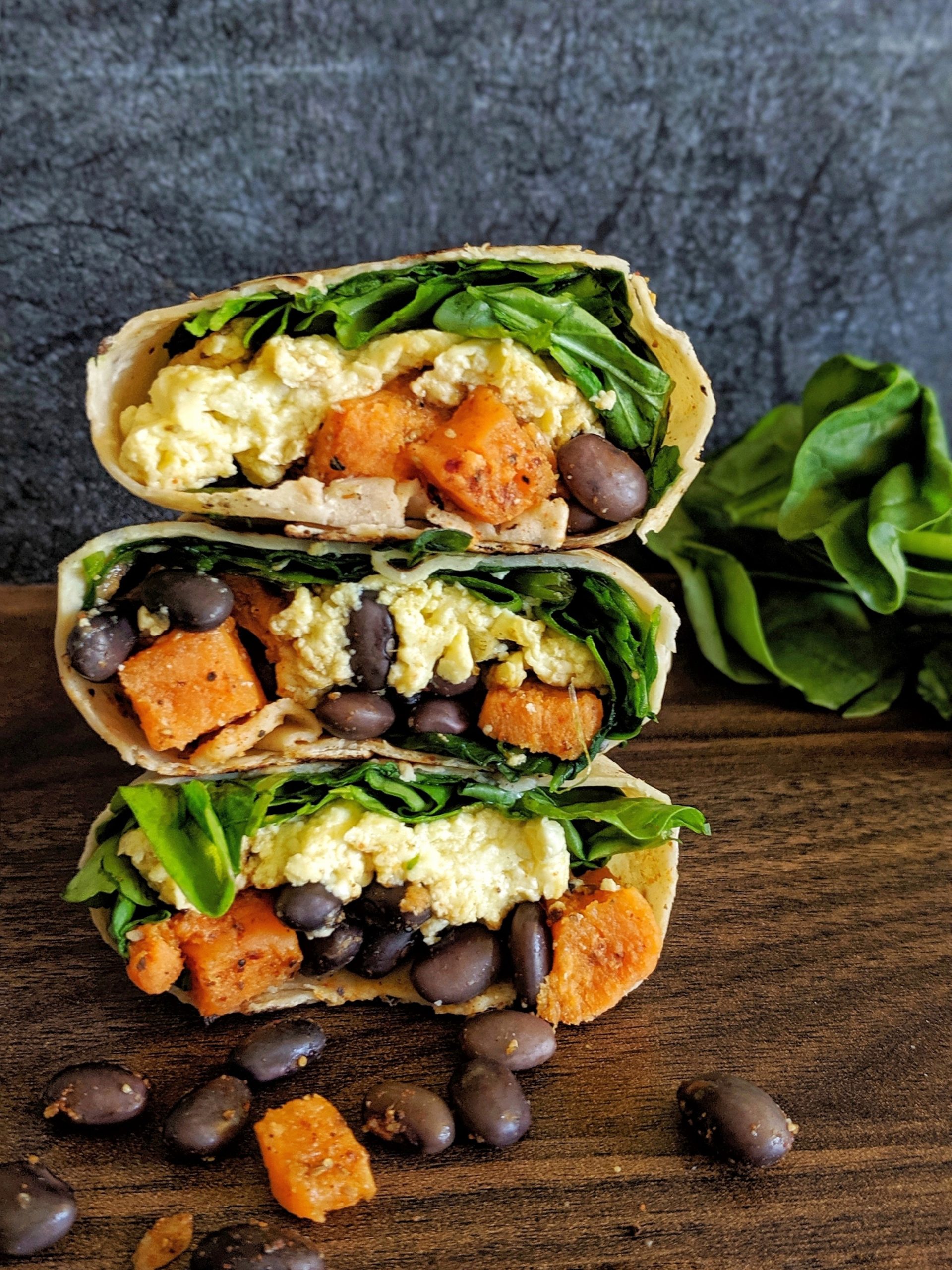 Spiced Sweet Potato & Black Bean Breakfast Burritos | Hayl's Kitchen