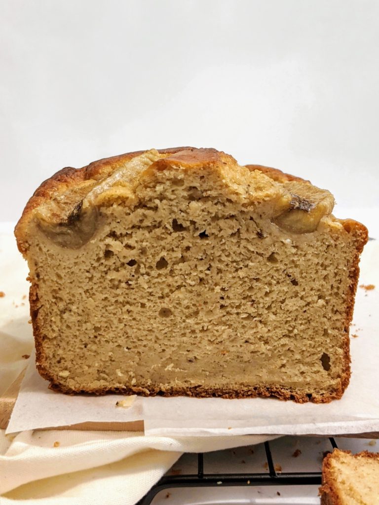 This super healthy banana bread uses whey protein to replace some of the flour from a regular recipe. It also uses whole wheat pastry flour to make it even better! To make it vegan, use a plant based protein powder, flax eggs and almond milk instead of the yogurt.