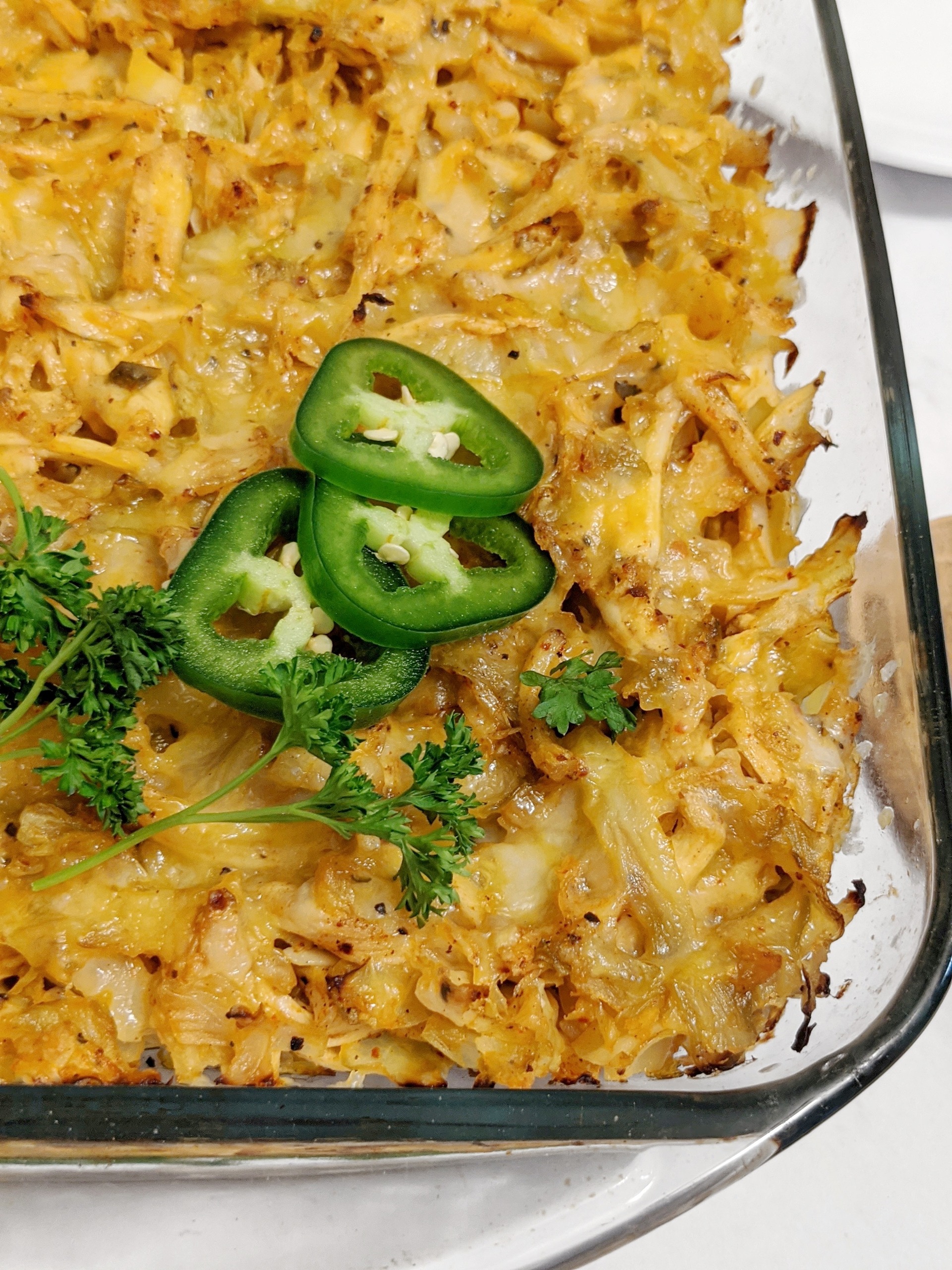 Cheesy Tex-Mex Keto Chicken Cabbage Casserole | Hayl's Kitchen