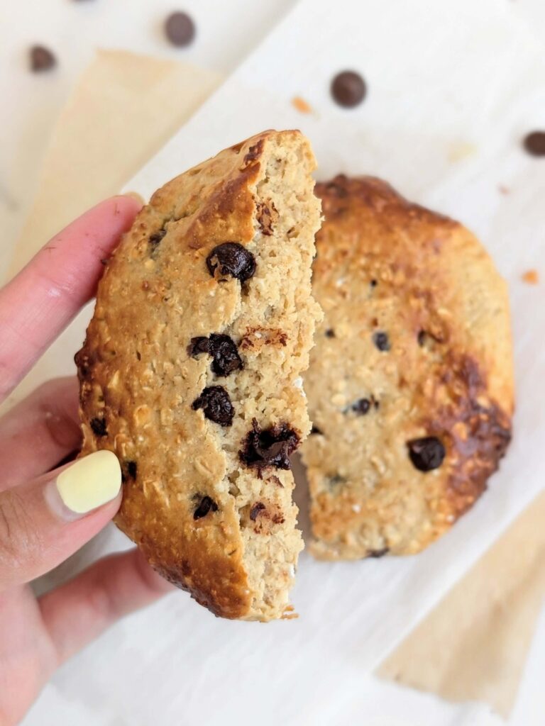 A giant single serving Air Fryer Protein Cookie made with oatmeal and double protein powder! Single serve protein cookie is gluten free, sugar free, has no oil and Vegan too with no eggs.