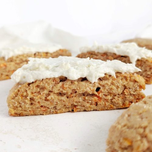 Carrot Cake Scones with Coconut Cream Cheese Frosting