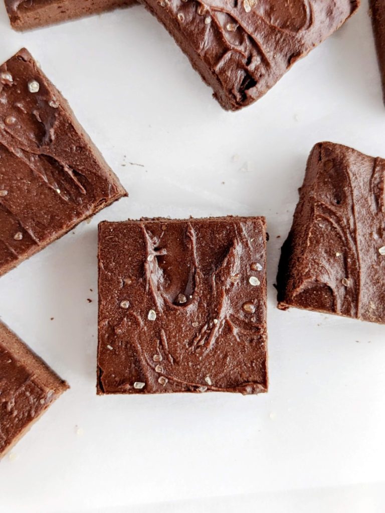 The best low calorie Chocolate Peanut Butter Protein Fudge you will ever have, made with just 5 ingredients. No bake chocolate PB protein fudge uses protein powder and monkfruit for sweetener and is sugar fee and low fat too!